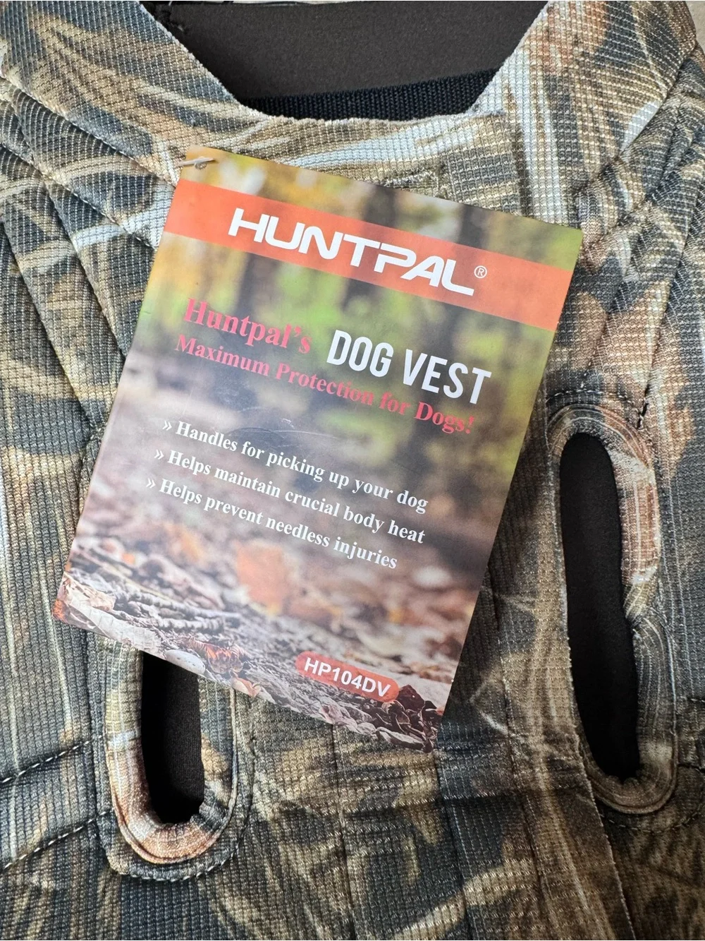 Huntpal Dog Vest Boater's Neoprene Realtree Max-5 Camo Size Large NWT